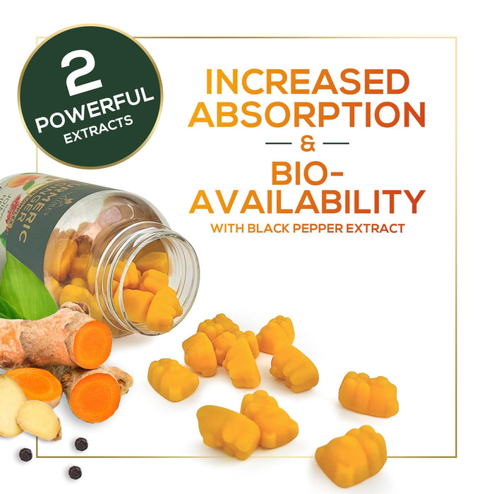 Turmeric and Ginger Gummies – 120 Count