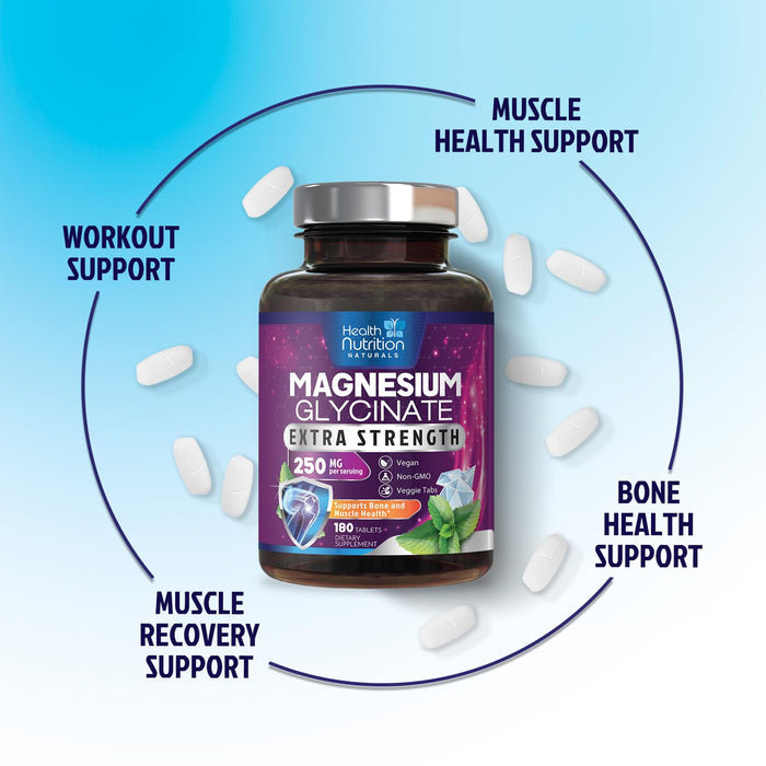 Magnesium Glycinate 250mg – 180 Tablets