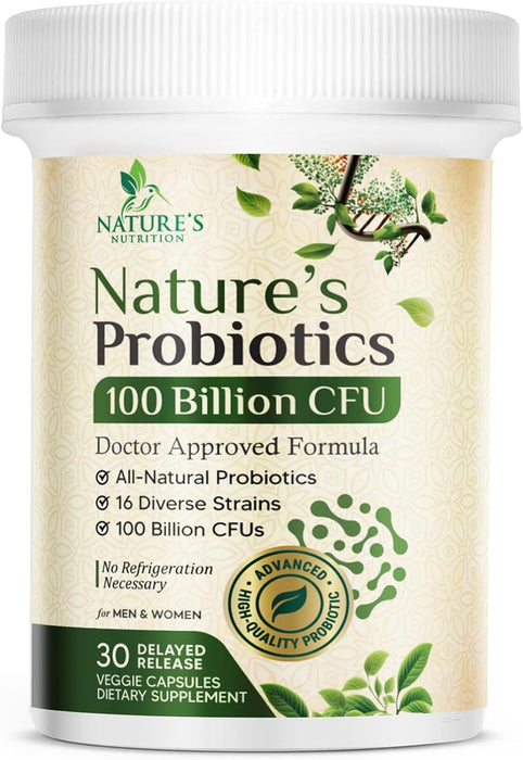 Probiotics for Women Capsules - 100 Billion CFU Prebiotics, Acidophilus Probiotics Supports Immune System Digestive Health, Supports Occasional Constipation & Bloating, Daily Supplement