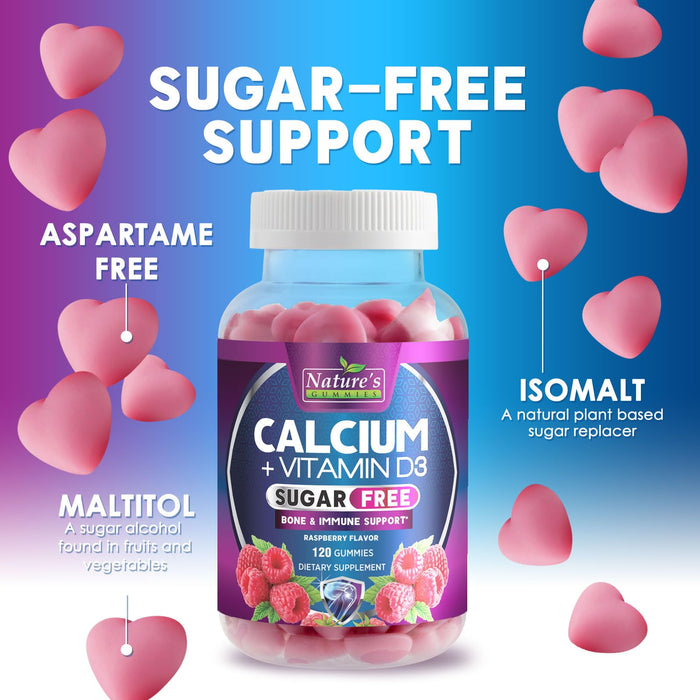 Sugar Free Chewable Calcium Gummy Vitamins – 400 IU – 120 Gummies