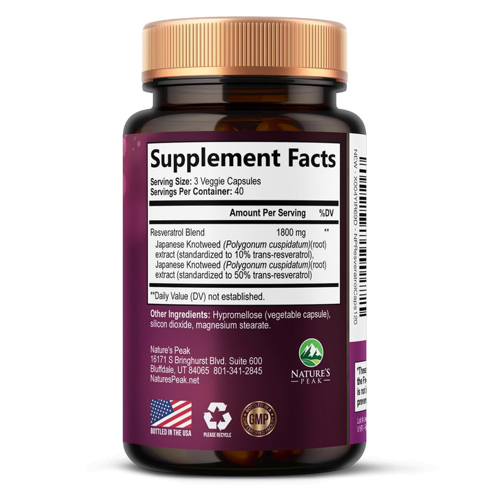 Resveratrol 1800mg – 120 Capsules