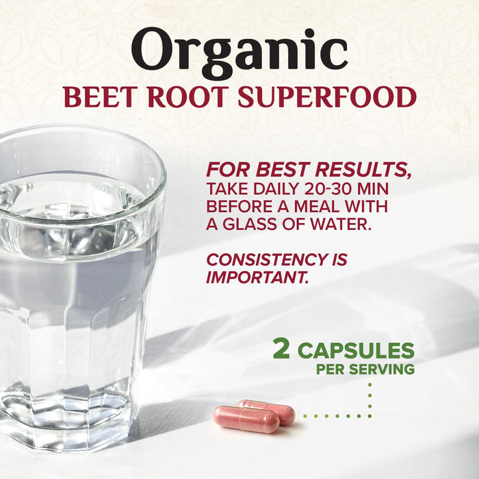 Beet Root Capsules 1300mg – 120 Veggie Capsules