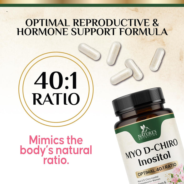 Myo-Inositol + D-Chiro Inositol 1025mg - 40:1 Ratio - 60 Capsules