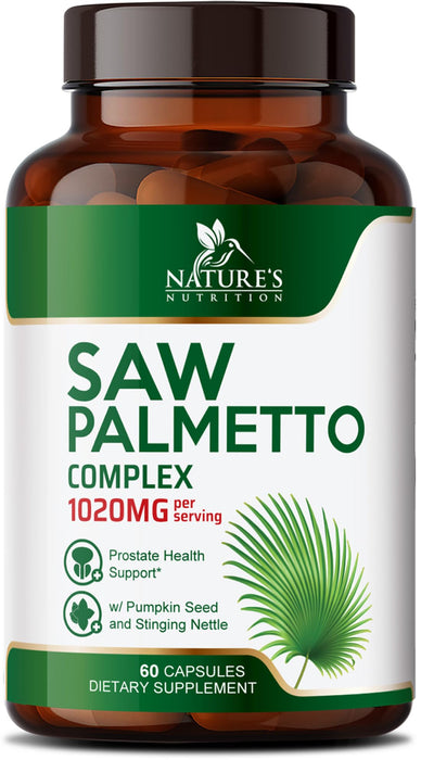 Saw Palmetto for Men 1000MG Prostate Health – 60 Capsules