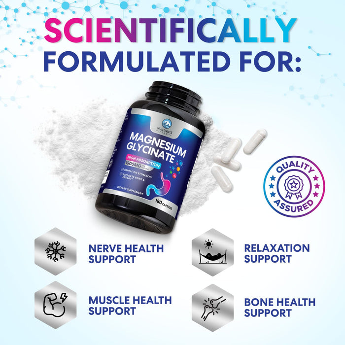 Magnesium Glycinate Chelated – 180 Tablets