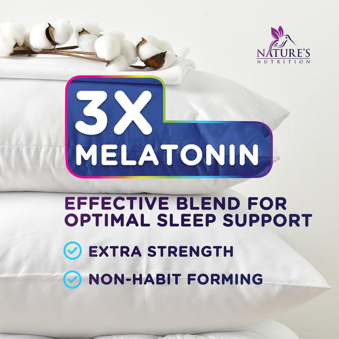 Melatonin Sleep Gummies - Extra Strength Sleep Gummy, 12 mg Melatonin, Natural Melatonin Gummy Sleeping Support Dietary Supplement for Adults, Vegan, Non-GMO, Natural Berry Flavor