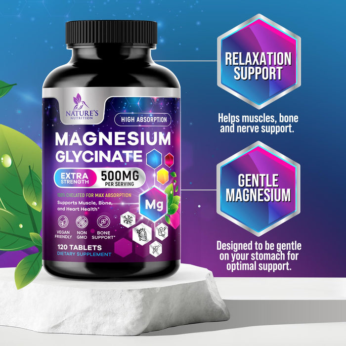 Magnesium Glycinate 500mg – 120 Tablets