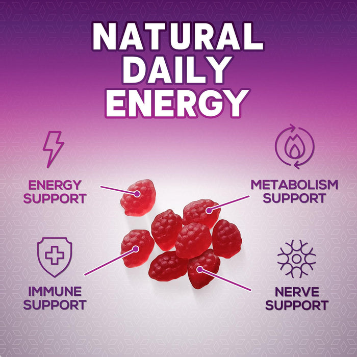 B-12 Vitamin Energy Gummies - 4500mcg Extra Strength B12 Gummy Chewables for Energy Metabolism & Immune Support - Dietary Supplement for Women, Men, & Kids - Non-GMO, Vegan, Berry Flavor - 120 Count