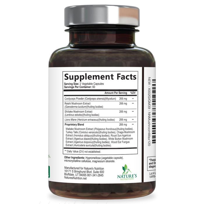 Mushroom Nootropic 1330mg – 120 Capsules