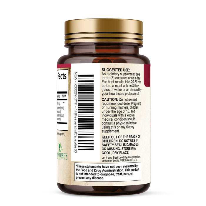 Resveratrol 1800mg – 60 Vegan Capsules