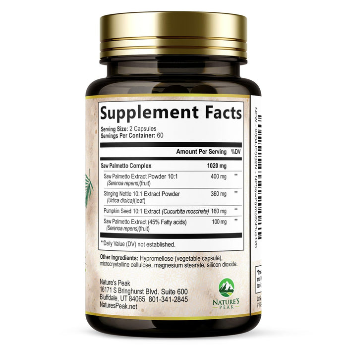 Saw Palmetto for Men Prostate – 120 Capsules