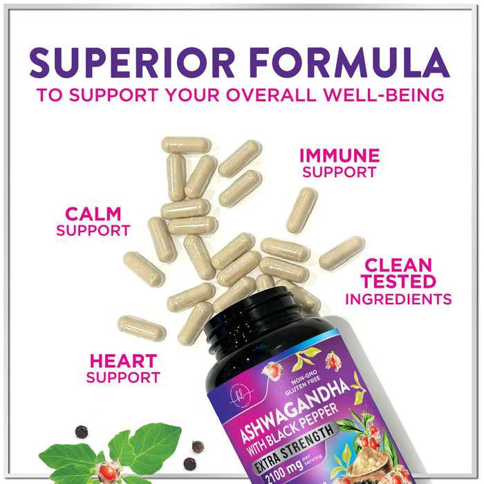 Ashwagandha 2,100 mg – 120 Veggie Capsules