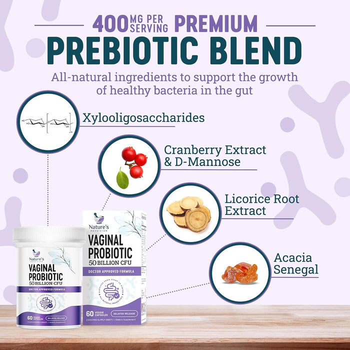 Vaginal Probiotic – 50 Billion CFU – 60 Capsules