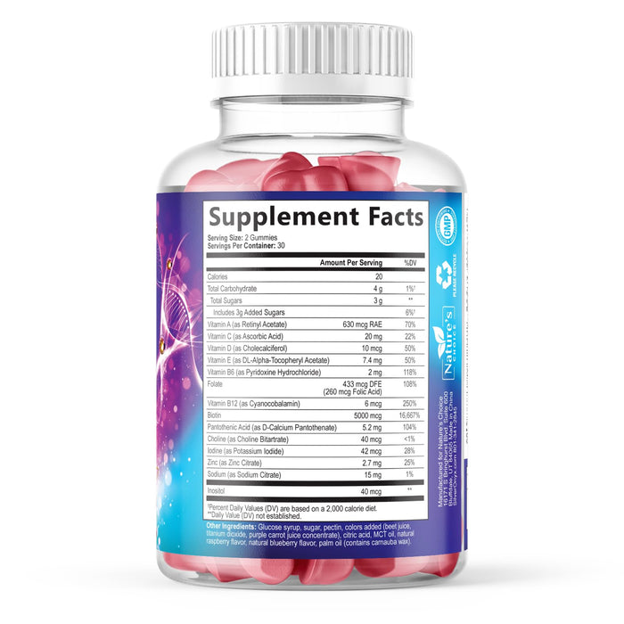 Hair Vitamins Gummies with Biotin 5000 mcg Vitamin E & C Support Hair Growth Gummy – 60 Gummy