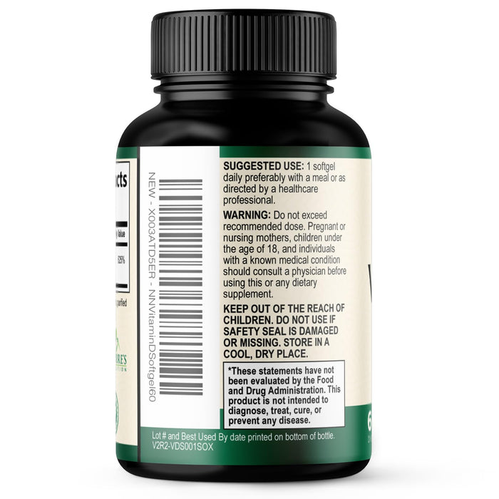 Vitamin D3 5000IU (125 mcg) – 60 Count