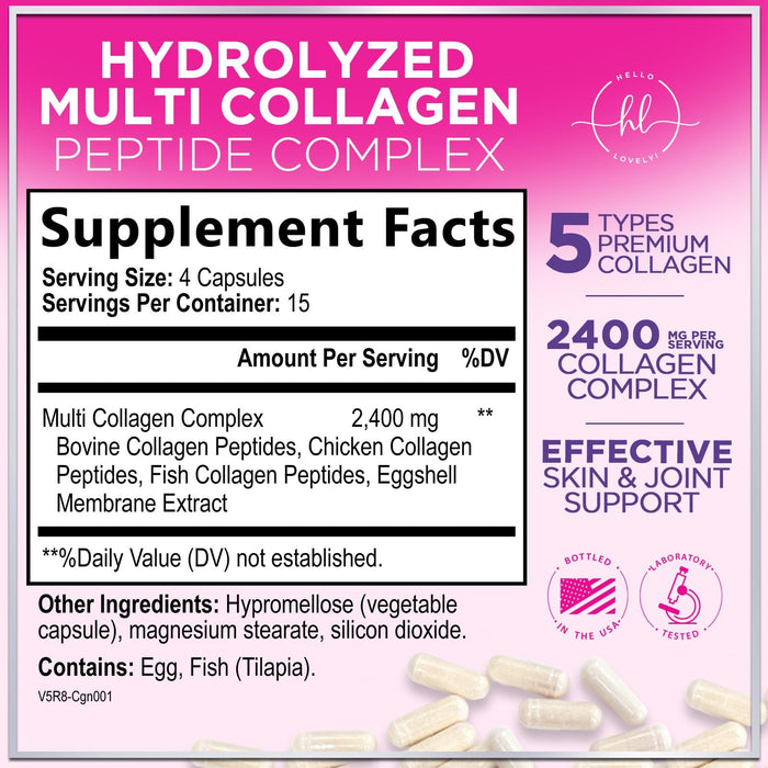Multi Collagen Peptides – 60 Capsules