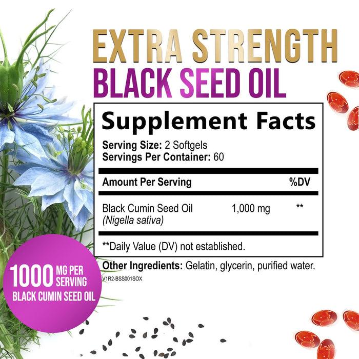 Black Seed Oil 1000mg – 120 Softgels