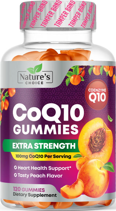 Nature's CoQ10 100mg Gummies, 3X Better Absorption, Antioxidant for Heart Health Support & Energy Production, Ultra Coenzyme Q10 Vitamins, Coq 10 Supplements, Dietary Supplement, Non-GMO