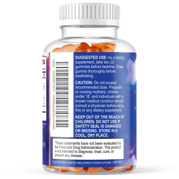 Melatonin Sleep Gummies Sugar Free – 6mg – 60 Count
