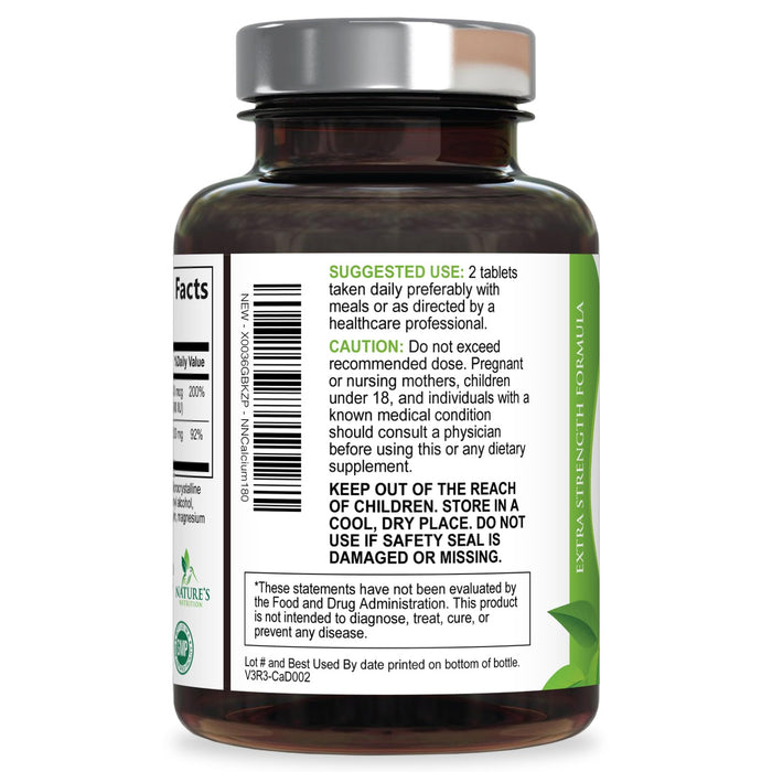 Calcium with Vitamin D – 1200mg – 180 Tablets
