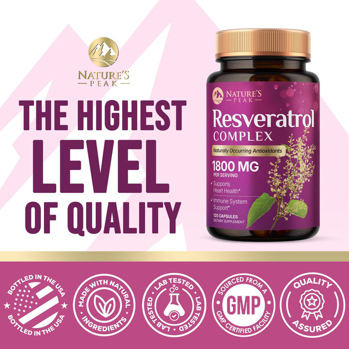 Resveratrol 1800mg – 120 Capsules
