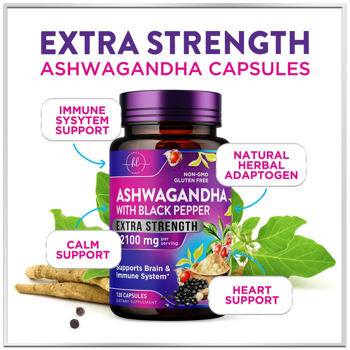 Ashwagandha 2,100 mg – 120 Veggie Capsules