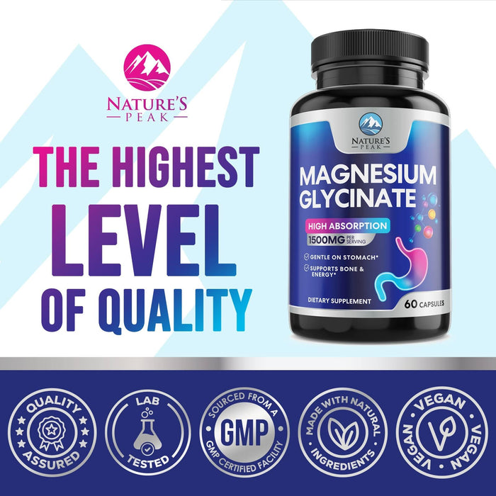 Magnesium Glycinate Chelated – 60 Tablets
