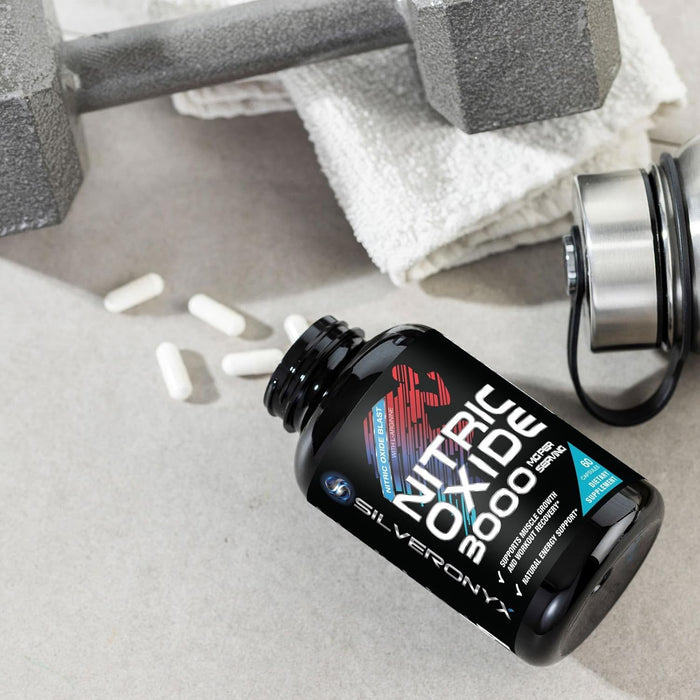 Extra Strength Nitric Oxide Supplement 3X Strength L Arginine, Citrulline Malate, AAKG, Beta Alanine - Premium Muscle Supporting Nitric Booster - Natural Energy & Heart Health Support - 60 Capsules