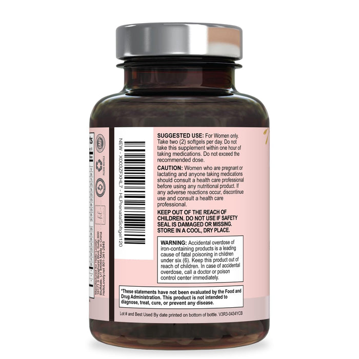 Prenatal Vitamins For Women With Folic Acid – 120 Softgels