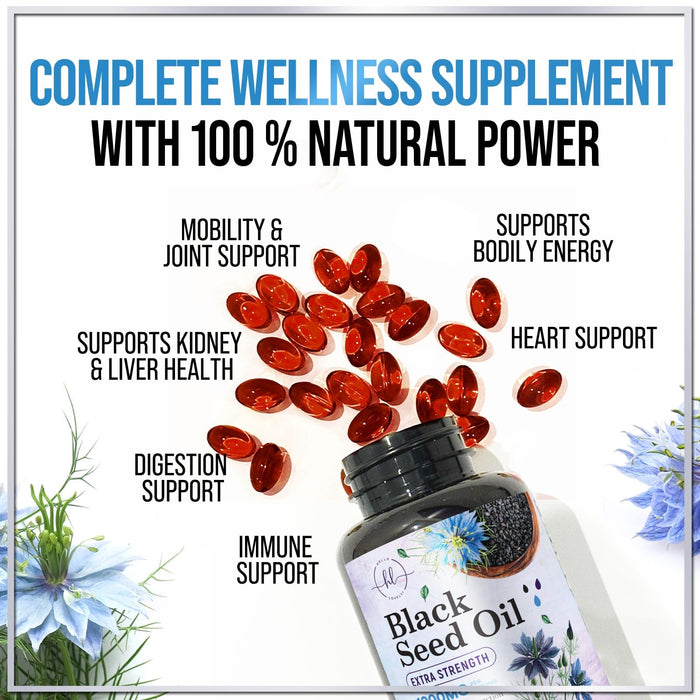 Black Seed Oil Softgels 1000mg – 60 Softgels
