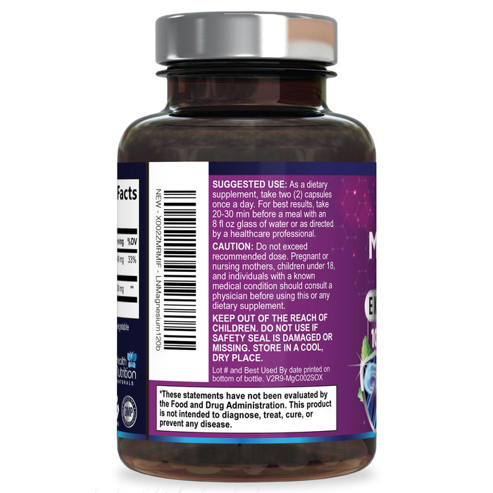 Magnesium Citrate Capsules 1000mg – 120 Capsules
