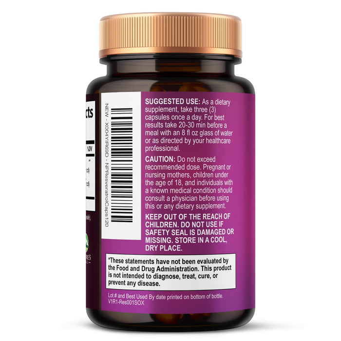 Resveratrol 1800mg – 120 Capsules