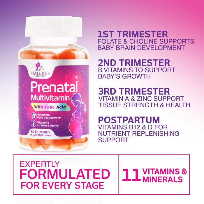 Prenatal Vitamins for Women Gummies – 1335mcg – 60 Gummies
