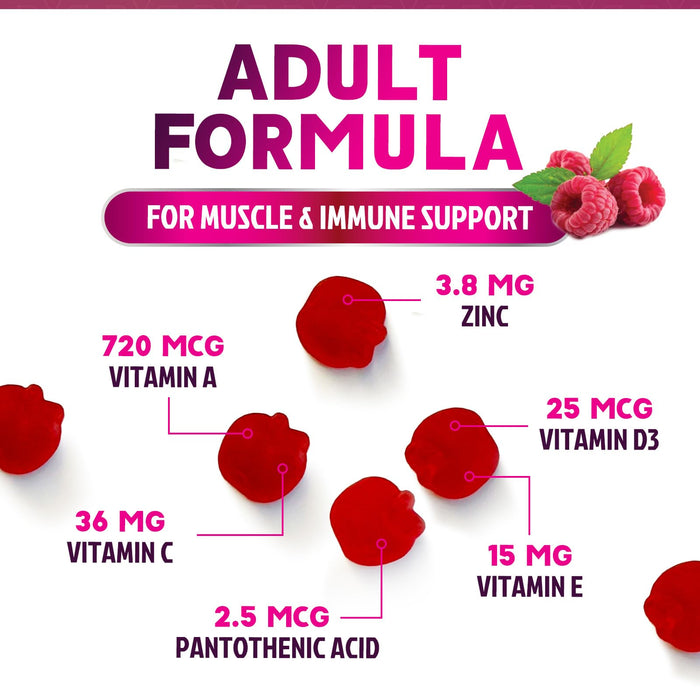 Multivitamin Gummies for Adults, Daily Gummy Vitamins & Minerals for Women & Men, Immune Support Gummy Multivitamins Supplement, Adult Multi VIT Vitamin with Vitamins A, C, D3, B12, Zinc, 60 Gummies