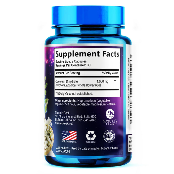 Quercetin Capsules 1000mg with Ultra Strength Complex – 60 Veggie Capsules