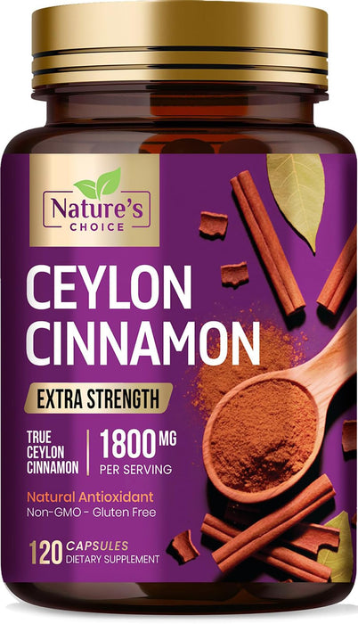 Ceylon Cinnamon Capsules 1800mg – 120 Capsules
