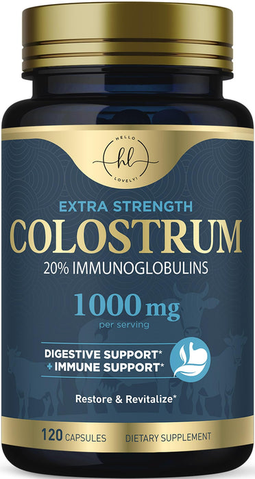 Colostrum 1000mg 20% IgG Immunoglobulins – 120 Capsules