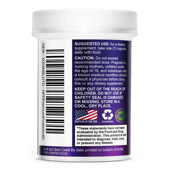 Probiotic Pills 100 Billion CFU Prebiotics – 60 Capsules