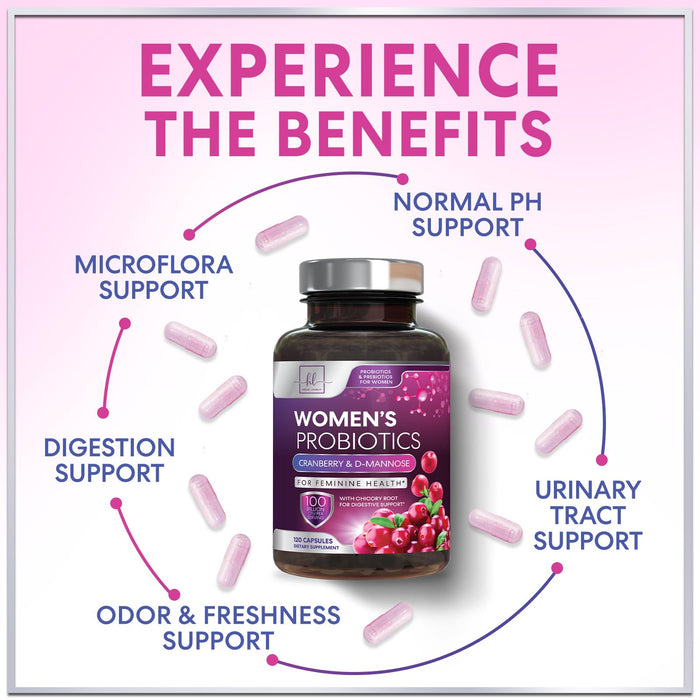 Probiotics for Women – 60 Billion CFU – 120 Capsules