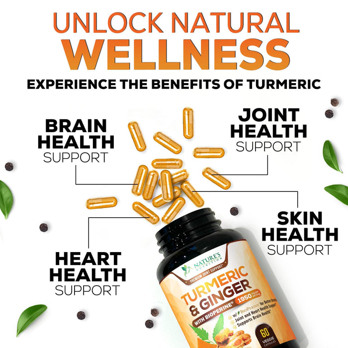 Turmeric Curcumin 1950mg – 60 Capsules