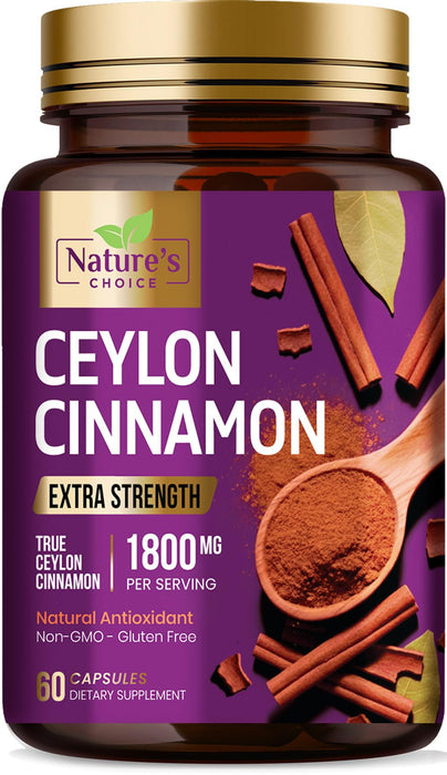 Ceylon Cinnamon Capsules 1800mg – 60 Capsules