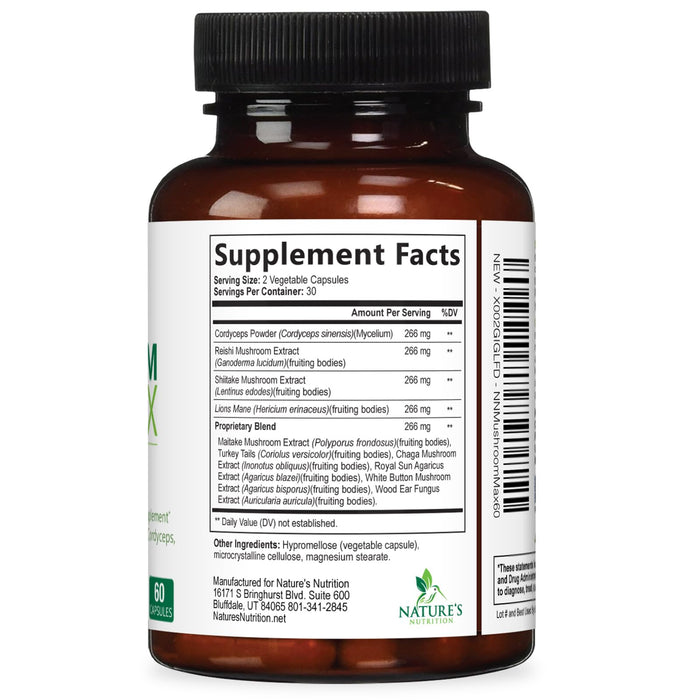Mushroom Nootropic 1330mg – 60 Capsules
