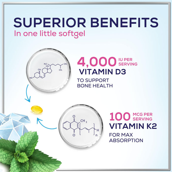 Vitamin D3 K2 – 5000 IU – 120 Softgels