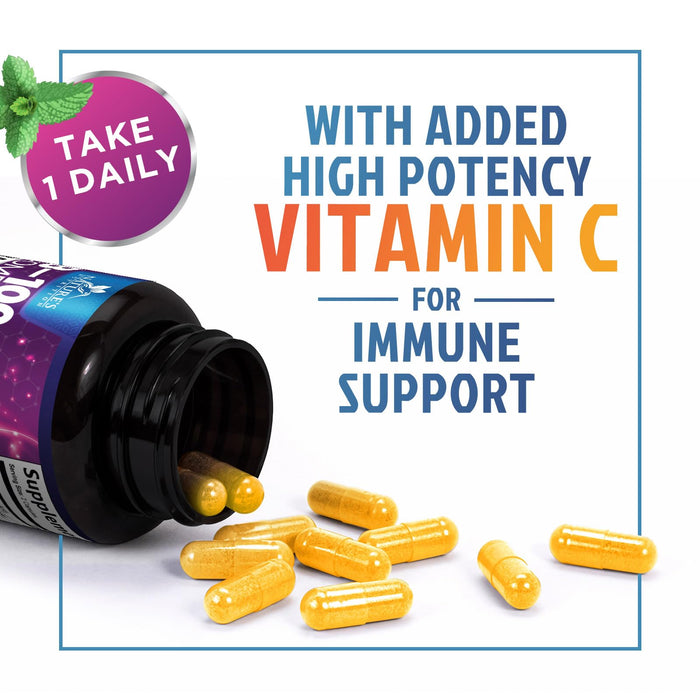B Complex Vitamins Capsules with Vitamin B6 B12 B100 C Biotin Folate & Folic Acid – 120 Capsules