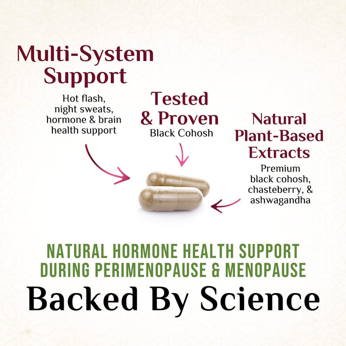 Menopause for Women with Black Cohosh – 60 Capsules