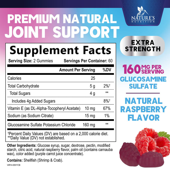 Joint Support Gummies Glucosamine + Vitamin E – 120 Gummies