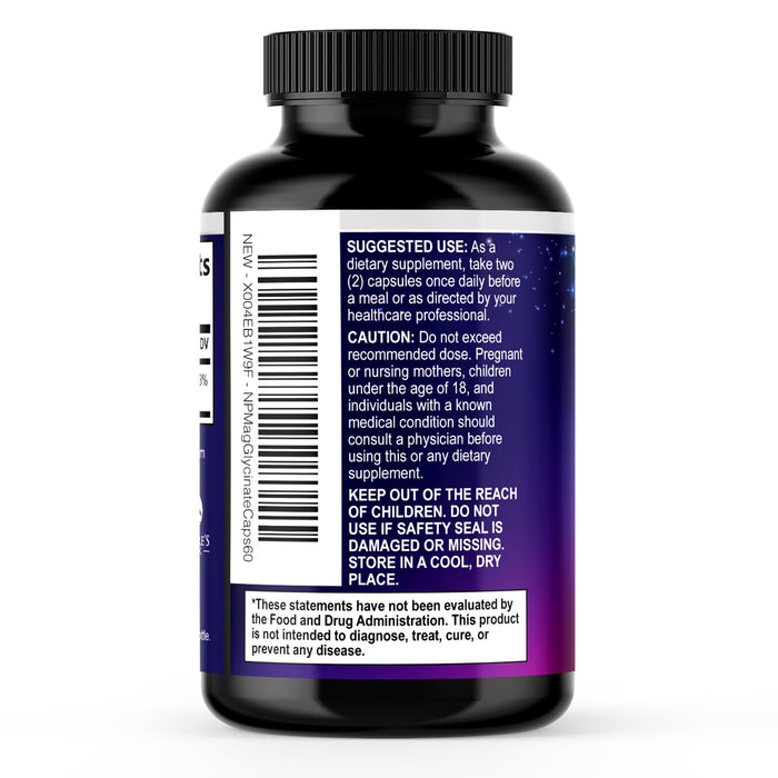 Magnesium Glycinate Pure 1000 mg Chelated – 60 Capsules