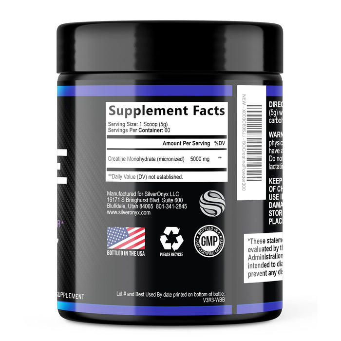 Creatine Monohydrate Powder 5000mg – 60 Servings