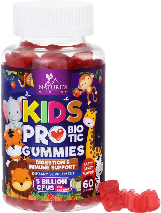 Probiotics for Kids Digestive Health – 5 Billion CFU – 60 Gummies