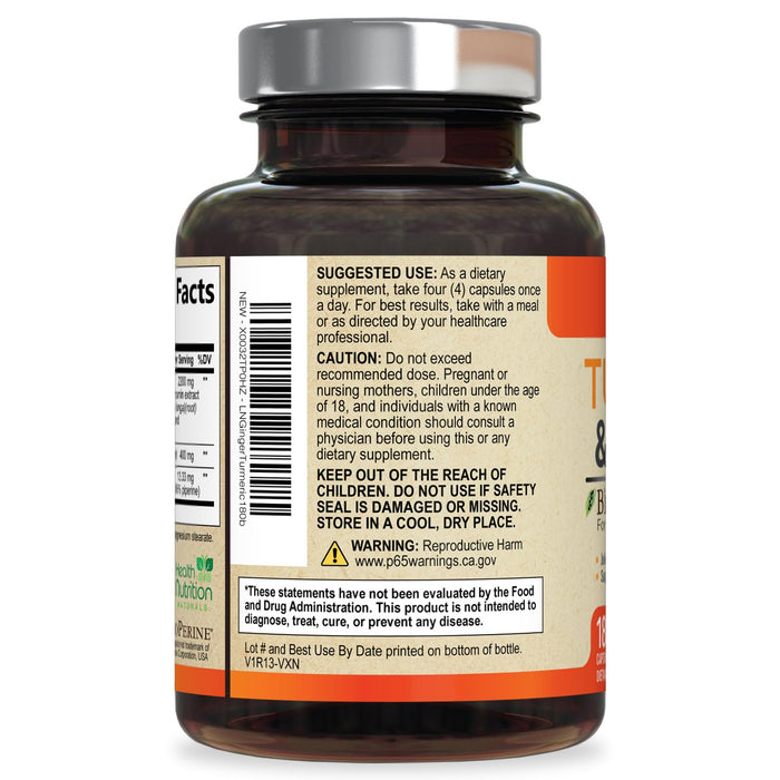 Turmeric Curcumin 2600mg – 180 Capsules